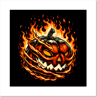 Fire halloween Posters and Art